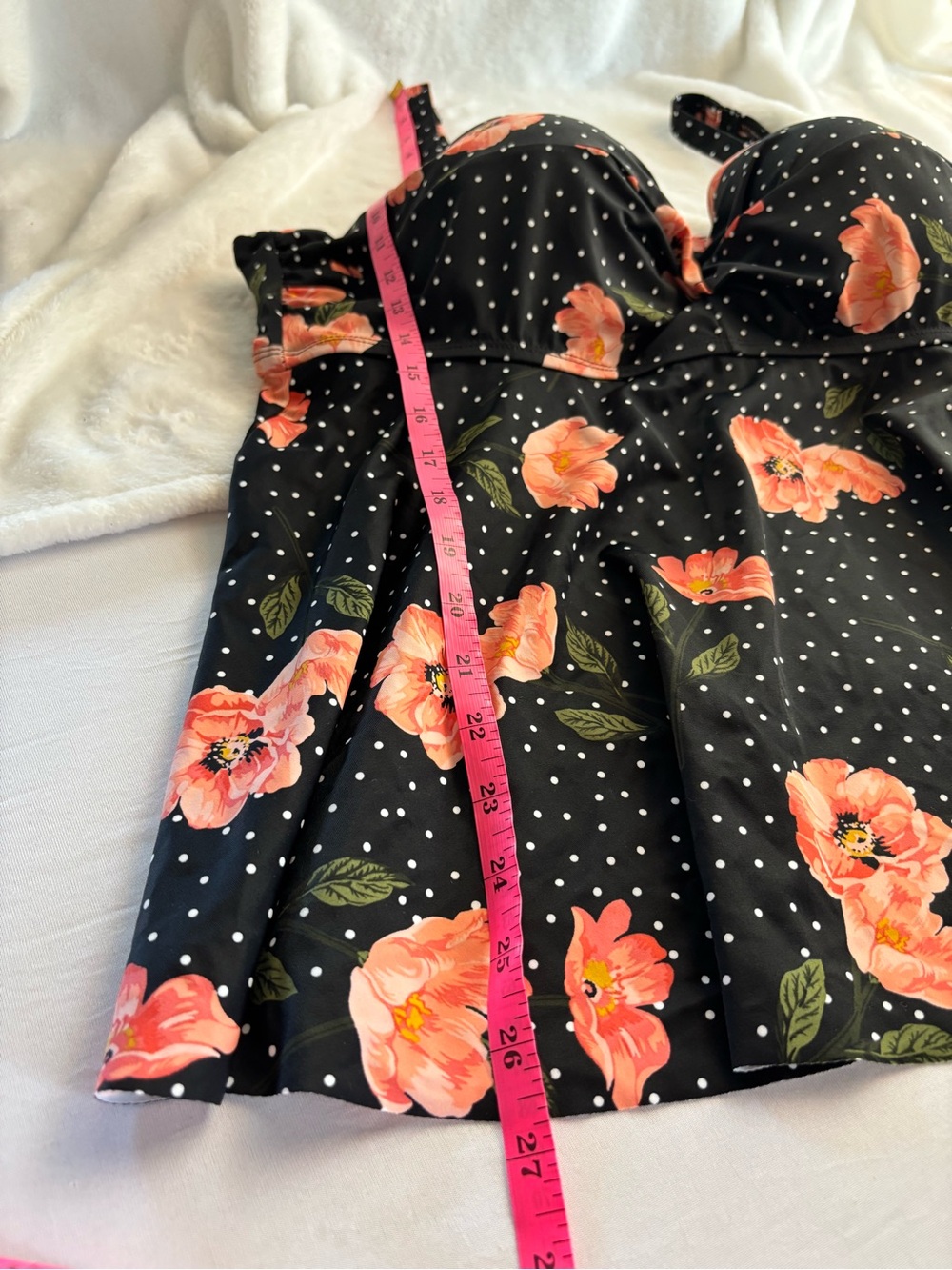 TORRID Tankini Floral Dot Twist Front Underwire Top size 2-D/DD NWT - Picture 16 of 16